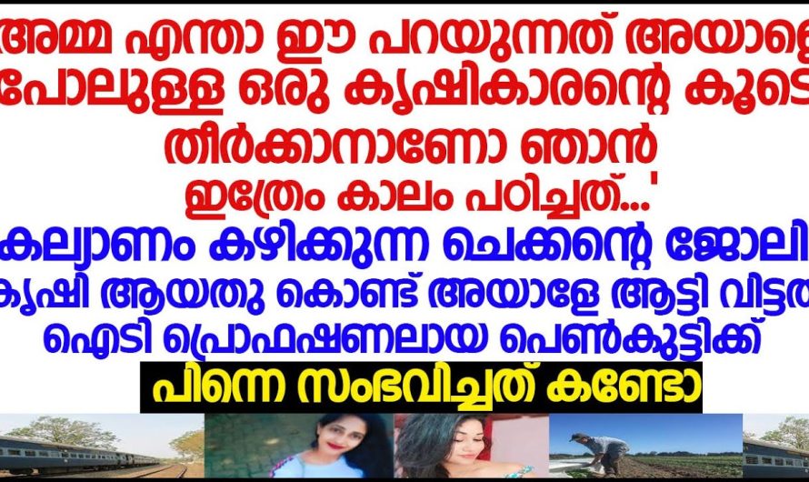 ചെക്കന് കൃഷിപണിയാണെന്നു പറഞ്ഞു പെണ്ണ് കാണാൻ വന്നപ്പോൾ ആട്ടി വിട്ട പെണ്ണിന് പിന്നെ സംഭവിച്ചത്