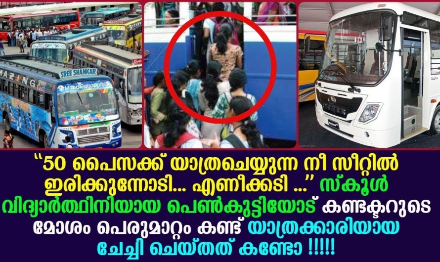 സ്കൂൾ വിദ്യാർത്ഥിനിയോട് അഹങ്കാരം മൂത്ത് മോശമായി പെരുമാറിയ കണ്ടക്ടർക്ക് യാത്രക്കാരി നൽകിയ മറുപടി !!!