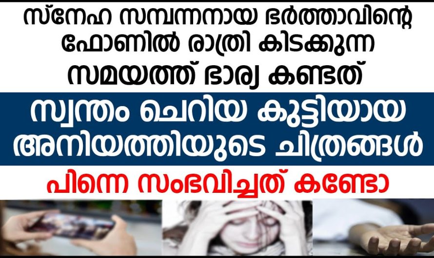 സ്വന്തം അനിയത്തിയുടെ ചിത്രങ്ങൾ ഭർത്താവിന്റെ ഫോണിൽ  കണ്ട ; ഭാര്യ പിന്നെ സംഭവിച്ചത്