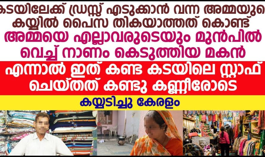 മകൻ ഇഷ്ടപ്പെട്ട ഡ്രസ്സ് വാങ്ങാൻ കാശില്ല എന്ന് വിഷമിക്കുന്ന പാവപ്പെട്ട അമ്മയെ കണ്ടു സെയിൽസ് ഗേൾ ചെയ്ത് കണ്ടോ