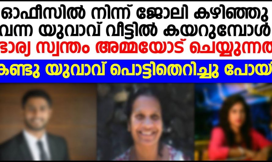 വീട്ടിലേക്കു  ഓഫീസിൽ നിന്ന് ജോലി കഴിഞ്ഞു വന്ന യുവാവ് കയറുമ്പോൾ കണ്ട കാഴ്ച, പിന്നെ ആ മകൻ പൊട്ടിതെറിച്ചു പോയി