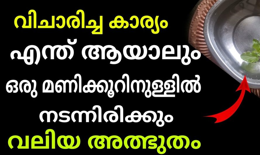 ഇത് ഒരു പ്രാവശ്യം ചെയ്യുക, നടന്നിരിക്കും നിങ്ങൾ ആഗ്രഹിച്ച കാര്യം