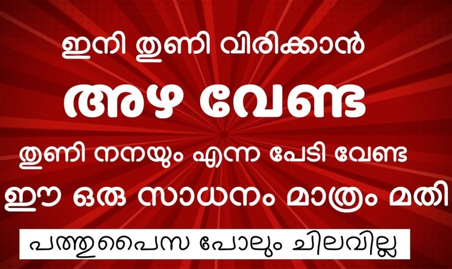 അഴ വേണ്ട  ഇനി തുണി വിരിക്കാൻ , ഈ ഒരു സാധനം മാത്രം മതി പത്തു പൈസ ചിലവില്ല