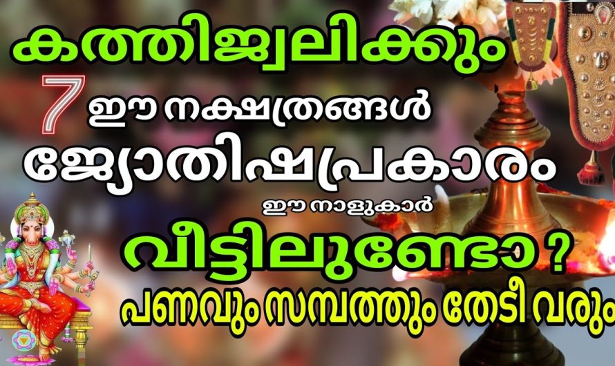 സമ്പത്തും പണം തേടീ വരും ജ്യോതിഷ പ്രകാരം ഈ 7 നക്ഷത്രക്കാർ വീട്ടിലുണ്ടെങ്കിൽ