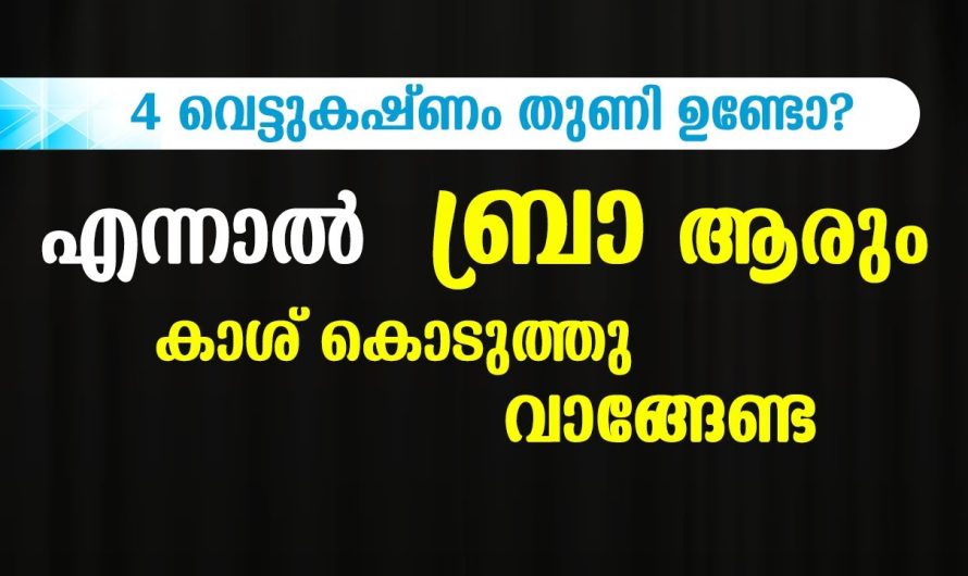 എന്നാൽ ബ്രാ ആരും കാശ് കൊടുത്തു വാങ്ങേണ്ട 4 വെട്ടുകഷ്ണം തുണി ഉണ്ടോ?