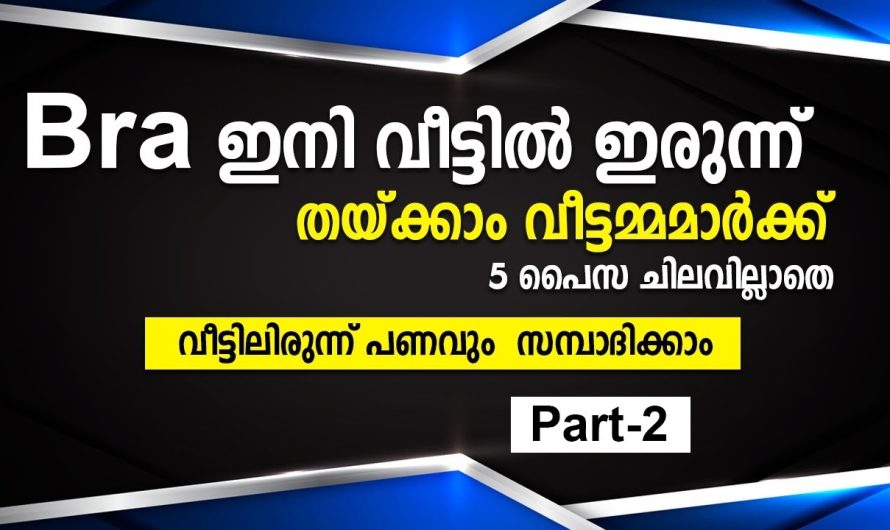 വീട്ടിൽ ഇരുന്ന് ബ്രാ ഇനി തയ്ക്കാം, 5പൈസ ചിലവില്ലാതെ