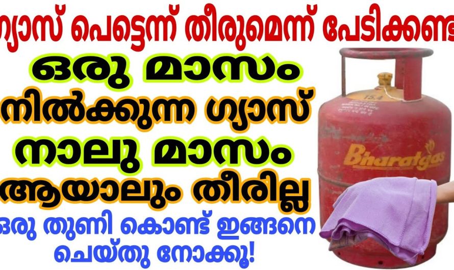 ഗ്യാസ് വേഗം തീരില്ല ഇനി എത്ര ഉപയോഗിച്ചാലും ഇങ്ങനെ ചെയ്തു നോക്കൂ