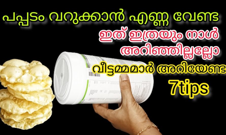 എണ്ണയില്ലാതെ പപ്പടം വറുക്കാം ഇത് അറിഞ്ഞാൽ അടുക്കളയിലെ റാണിയാകാം സത്യം