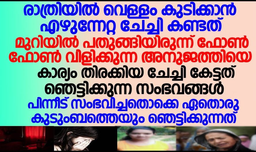 വെള്ളം കുടിക്കാൻ രാത്രിയിൽ എഴുന്നേറ്റ ചേച്ചി കണ്ടത് ഏതൊരു കുടുംബത്തെയും ഞെട്ടിക്കുന്നത്.