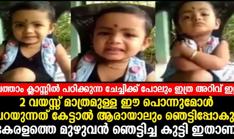 രണ്ടു വയസ്സ് മാത്രം പ്രായമുള്ള ഈ കുഞ്ഞു മോളുടെ വീഡിയോ ആണ് ഇപ്പോൾ സോഷ്യൽ മീഡിയയിൽ വൈറലാവുന്നത്..