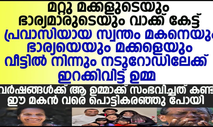 സ്വന്തം മകനെയും പേരക്കുട്ടികളെയും വീട്ടിൽ നിന്ന് ഇറക്കിവിട്ട അമ്മയ്ക്ക് സംഭവിച്ചത്..