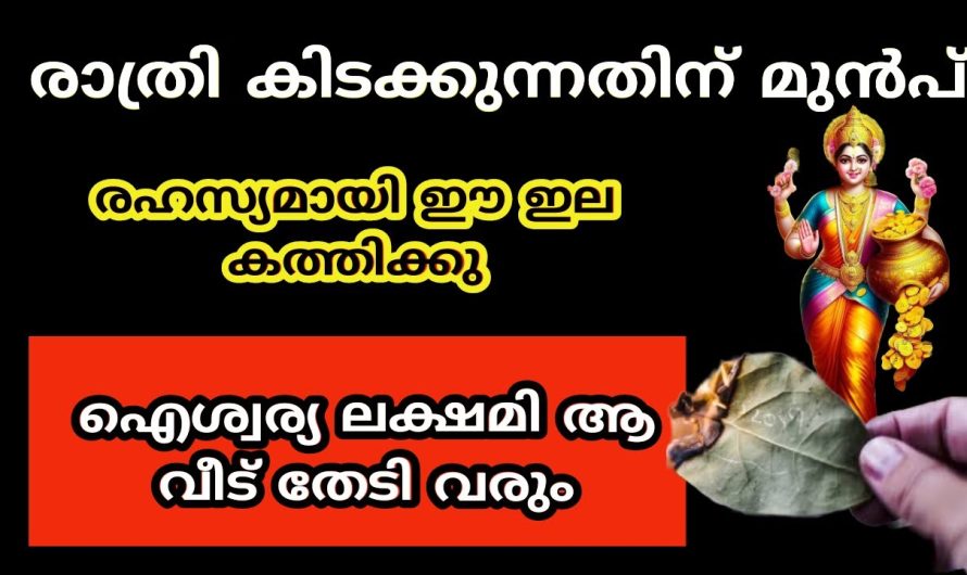 രാത്രി ഉറങ്ങാൻ പോകുന്നതിനു മുൻപ് അടുക്കളയിൽ ഈ കാര്യങ്ങൾ ശ്രദ്ധിക്കുക..